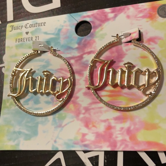 Juicy Couture Logo Hoop Earrings - Picture 8 of 8